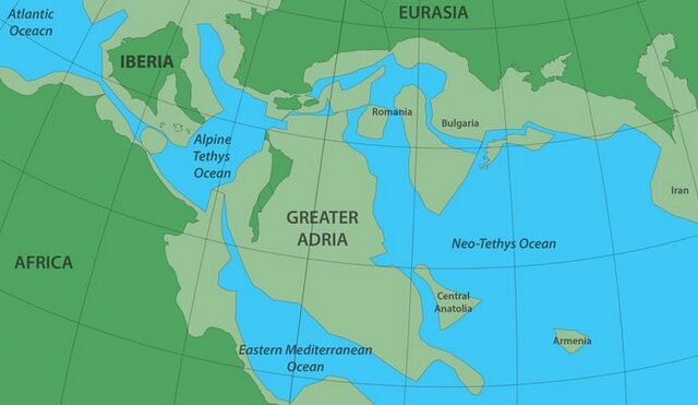 Χάρτης: Αδρία, η πραγματική “χαμένη Ατλαντίδα” κάτω από Ελλάδα και Νότια Ευρώπη