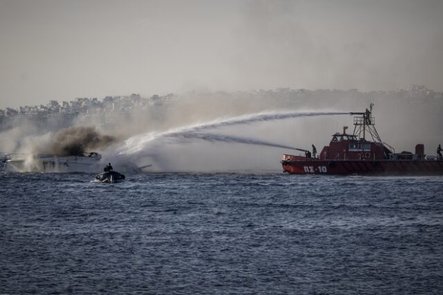 Πυρκαγιά σε θαλαμηγό στο Παλιούρι Χαλκιδικής