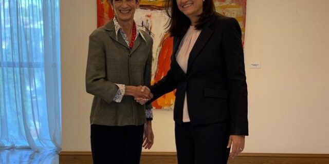 Συνάντηση Ν. Κεραμέως με την Πρεσβευτή της Μεγάλης Βρετανίας στην Ελλάδα