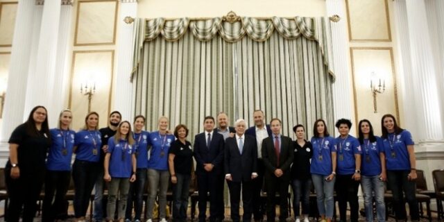 Ο Πρόεδρος της Δημοκρατίας υποδέχτηκε την Παγκόσμια Πρωταθλήτρια εθνική κωφών γυναικών