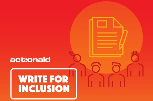 ActionAid: Write for Inclusion! Διαγωνισμός για νέους δημοσιογράφους και δημιουργούς περιεχομένου
