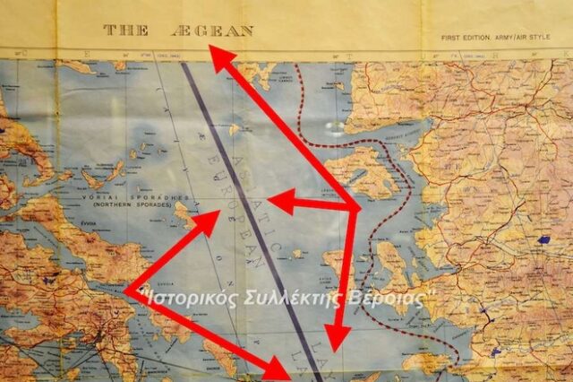 Όταν οι Βρετανοί “χώριζαν” στη μέση το Αιγαίο το 1943 – Ο χάρτης που αντέγραψε ο Ερντογάν