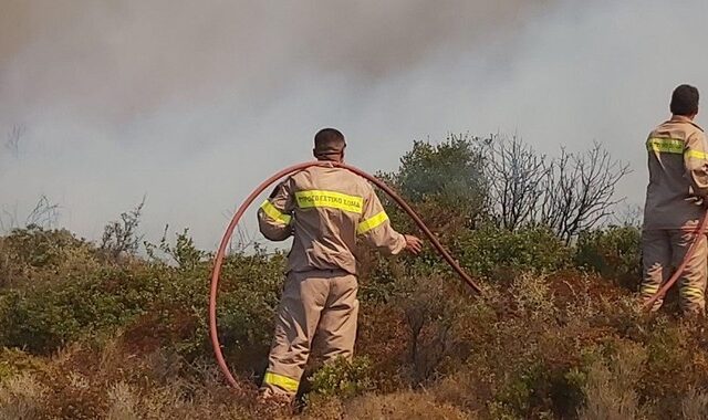 Υπό μερικό έλεγχο η φωτιά στο Πόρτο Ράφτη