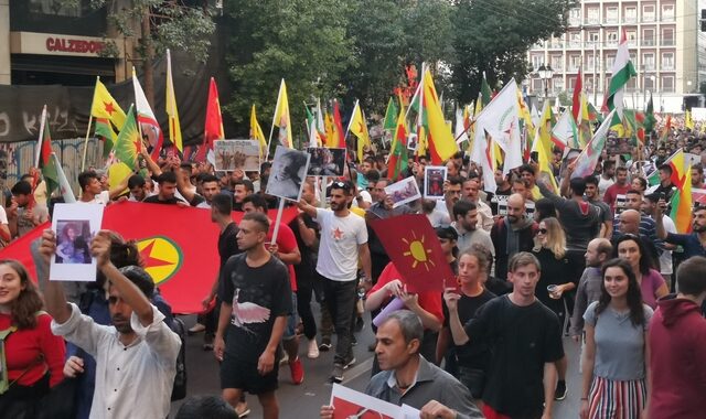 Μεγάλη πορεία αλληλεγγύης στους Κούρδους