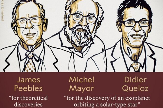 Νόμπελ Φυσικής: Στους Μισέλ Μαγιόρ, Ντιντιέ Κελόζ και Τζέιμς Πιμπλς