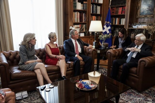 Συνάντηση Παυλόπουλου με Kerry Kennedy και Μαριάννα Βαρδινογιάννη