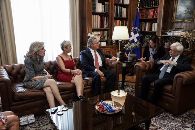 Συνάντηση Παυλόπουλου με Kerry Kennedy και Μαριάννα Βαρδινογιάννη