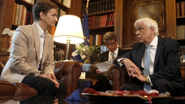 Οι εξαιρετικές σχέσεις Ελλάδος – Σερβίας στη συνάντηση Παυλόπουλου – Μπρνάμπιτς