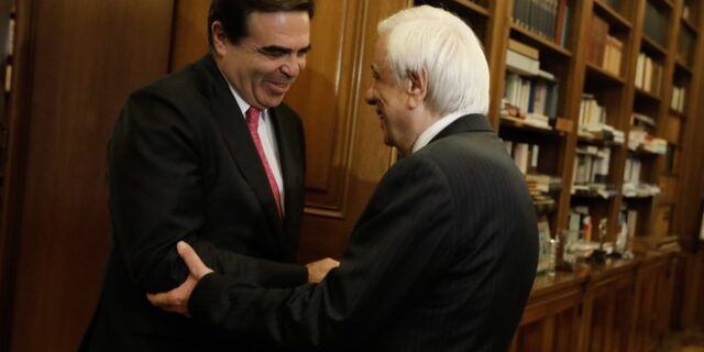 Συνάντηση Παυλόπουλου με τον αντιπρόεδρο της Κομισιόν Μαργαρίτη Σχοινά