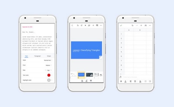 Νέος σχεδιασμός σε Google Docs, Slides και Sheets στις συσκευές Android