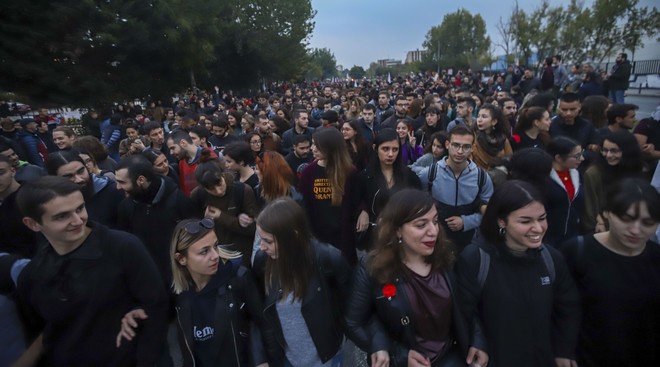 Θεσσαλονίκη: Σε εξέλιξη οι πορείες για την 46η επέτειο από την εξέγερση του Πολυτεχνείου