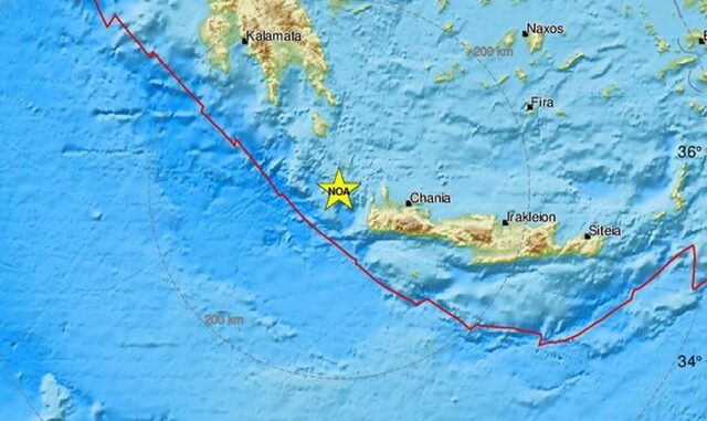 Σεισμός 6,1 Ρίχτερ μεταξύ Κρήτης και Κυθήρων – Αισθητός στην Αττική