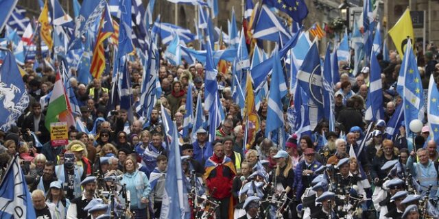 Διαδήλωση στη Γλασκώβη υπέρ της ανεξαρτησίας της Σκωτίας