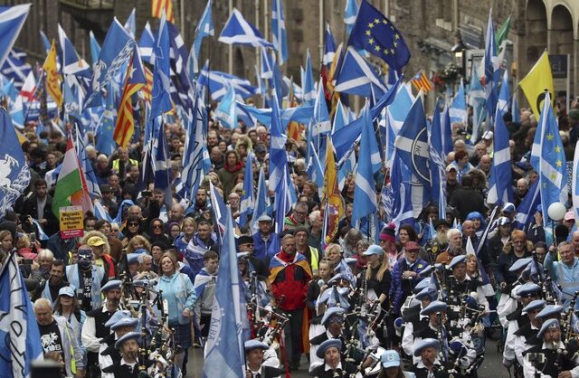 Διαδήλωση στη Γλασκώβη υπέρ της ανεξαρτησίας της Σκωτίας