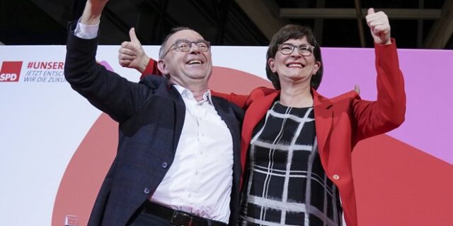 Γερμανία: Νέοι αρχηγοί του SPD οι Βάλτερ – Μπόργιανς και Έσκεν