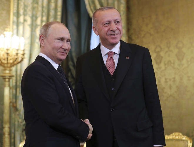 Πούτιν-Ερντογάν: Ολοκληρώθηκαν οι συνομιλίες στην Κωνσταντινούπολη