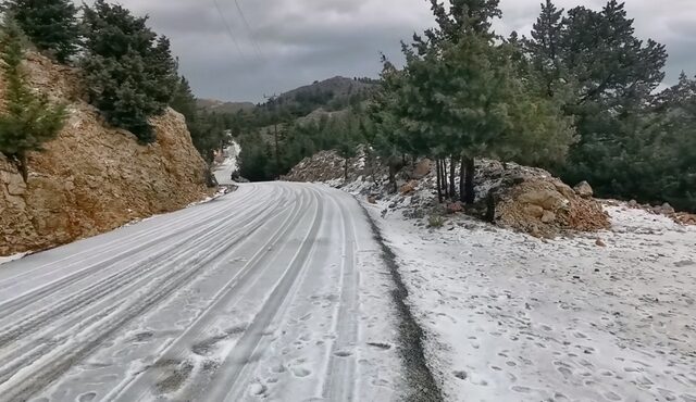 Κακοκαιρία “Ζηνοβία”: Χιόνισε για πρώτη φορά στην ακριτική Σύμη