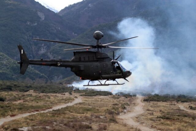 Τις πρώτες βολές των ελικοπτέρων OH-58 Kiowa Warrior παρακολούθησε ο αρχηγός ΓΕΣ