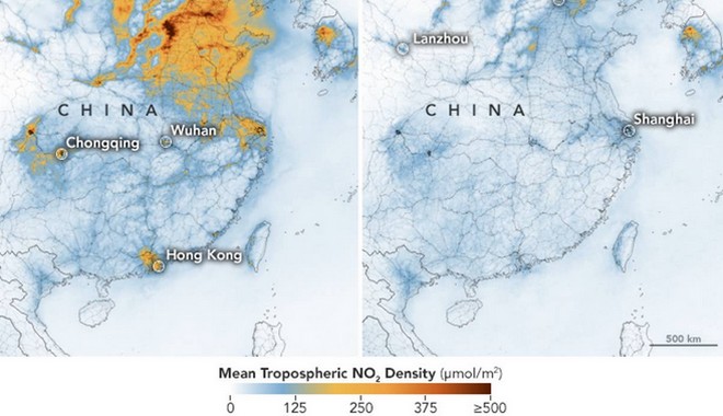 NASA: Ο κορονοϊός μείωσε την ατμοσφαιρική ρύπανση στην Κίνα