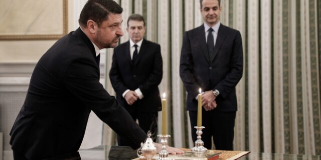 Ορκίστηκε ο Χαρδαλιάς υφυπουργός Πολιτικής Προστασίας και Διαχείρισης Κρίσεων