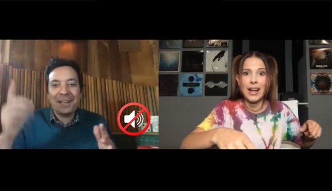 Jimmy Fallon και Millie Bobby Brown στο ξεκαρδιστικό “Singing Whisper Challenge”
