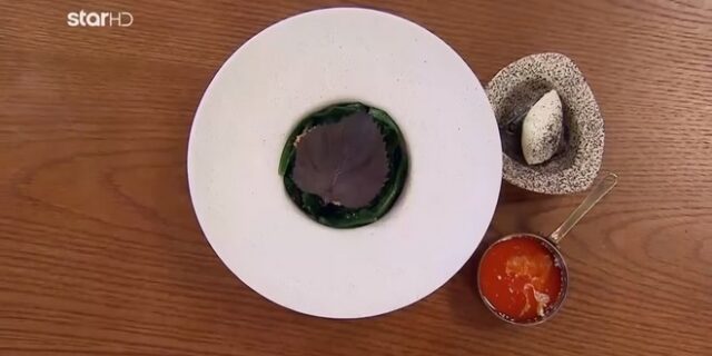 MasterChef 4: Κουνέλι με Πάρμα Χαμ, Χόρτα Εποχής, Emulsion Εστραγκόν & Κρίσπυ Κανελόνι