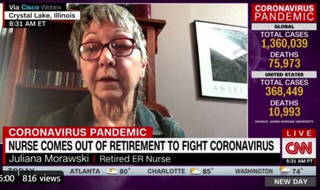 ΗΠΑ: Συνταξιούχος νοσοκόμα επιστρέφει για να βοηθήσει με τον κορονοϊό