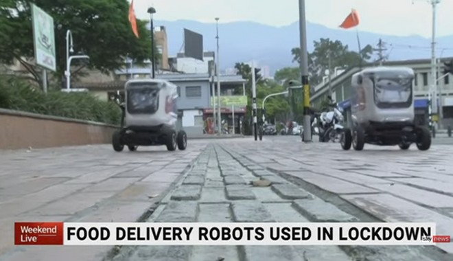 Κορονοϊός – Κολομβία: Διακίνηση φαγητού σε πακέτο με ρομπότ