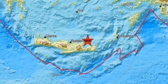 Σεισμός στην Ιεράπετρα Κρήτης