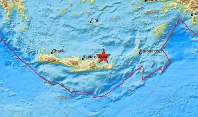Σεισμός στην Ιεράπετρα Κρήτης