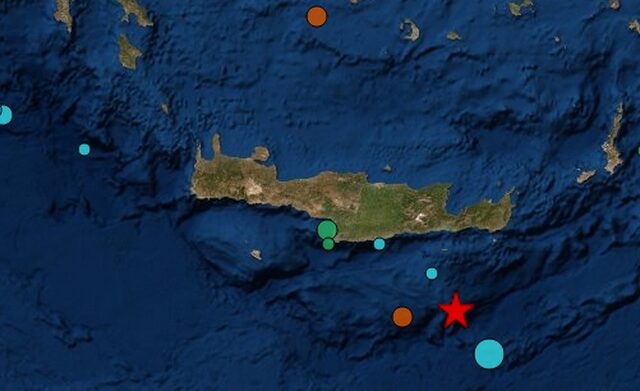 Σεισμός 5,9 ρίχτερ ανοιχτά της Κρήτης