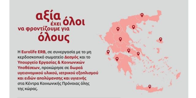 Η Eurolife ERB στήριξε τα Κέντρα Κοινωνικής Πρόνοιας 
της χώρας