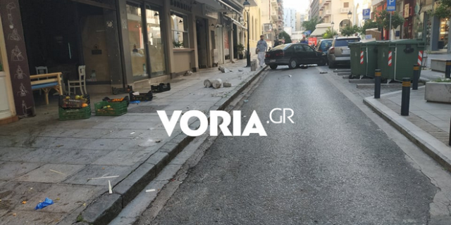 Τρελή πορεία αυτοκινήτου στο κέντρο της Θεσσαλονίκης