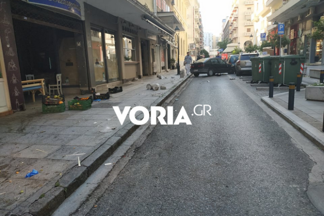 Τρελή πορεία αυτοκινήτου στο κέντρο της Θεσσαλονίκης