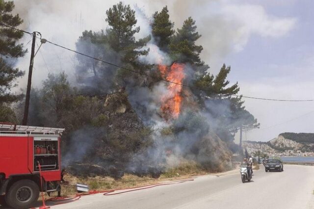 Ζάκυνθος: Υπό μερικό έλεγχο η φωτιά στο Αργάσι