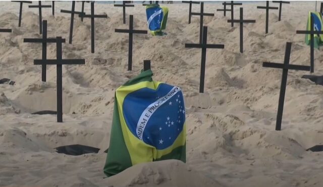 Κορονοϊός: Η παραλία της Κόπα Καμπάνα γέμισε τάφους