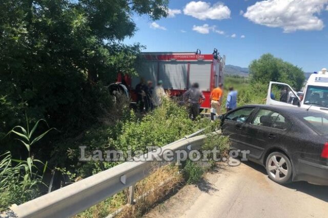 Τροχαίο στη Λαμία: Αγροτικό με επιβάτες έπεσε σε ποτάμι