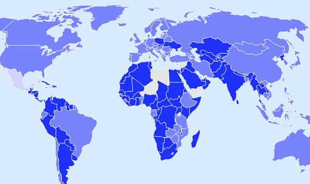 Κορονοϊός: Ο χάρτης που δείχνει σε ποιες χώρες επιτρέπεται να ταξιδέψεις