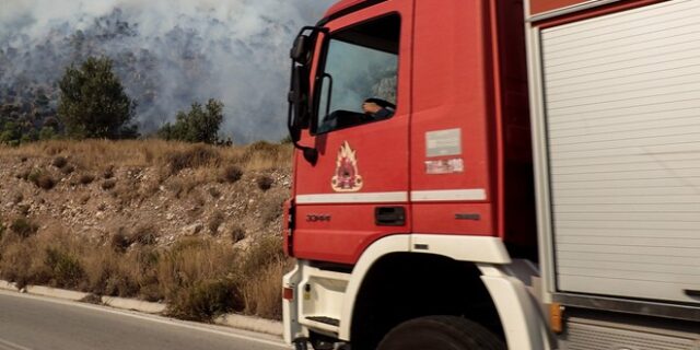 Φωτιά στους πρόποδες του Ολύμπου