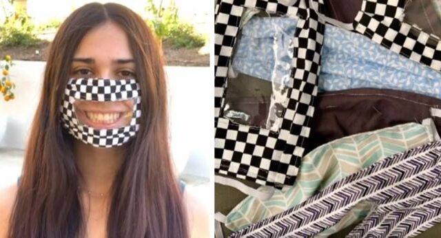 ΗΠΑ: Έφηβη ράβει ειδικές μάσκες για να βοηθήσει άτομα με προβλήματα ακοής