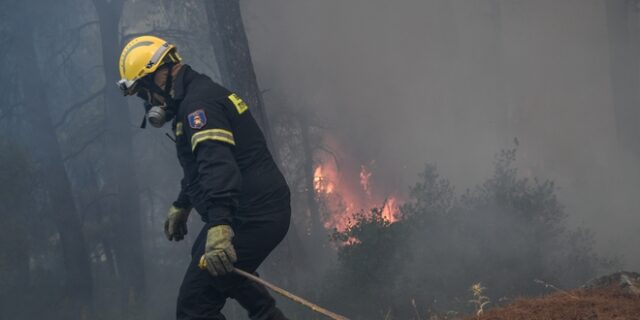 Φωτιά στη βόρεια Εύβοια