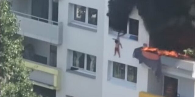 Γαλλία: Απίστευτη διάσωση δύο παιδιών από φλεγόμενο κτίριο – Πήδηξαν από τον τρίτο όροφο