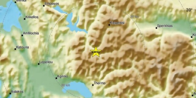 Σεισμός 4,1 Ρίχτερ στο Καρπενήσι