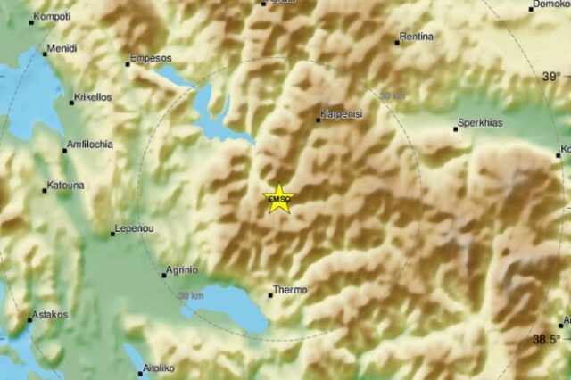 Σεισμός 4,1 Ρίχτερ στο Καρπενήσι