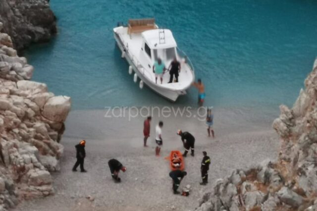 Χανιά: Γαλλίδα τουρίστρια έπεσε στα βράχια και τραυματίστηκε