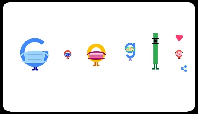 Φορέστε μάσκα, Σώστε ζωές: Το μήνυμα της Google με doodle για τον κορονοϊό