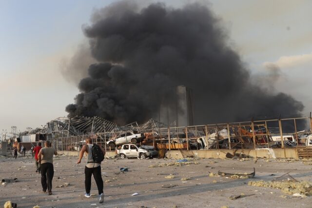 Έκρηξη στη Βηρυτό: Εξετάζεται το ενδεχόμενο εξωτερικής ανάμειξης με βόμβα ή ρουκέτα