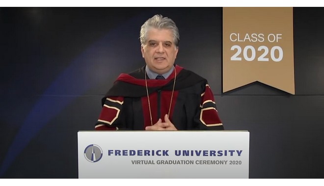 Με διαδικτυακή αποφοίτηση ολοκληρώθηκε το ακαδημαϊκό έτος 
του Πανεπιστημίου Frederick στην Κύπρο
