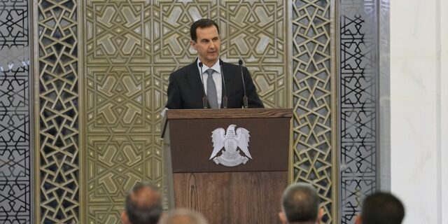 Συρία: Υποτασικό επεισόδιο την ώρα της ομιλίας του ο Άσαντ