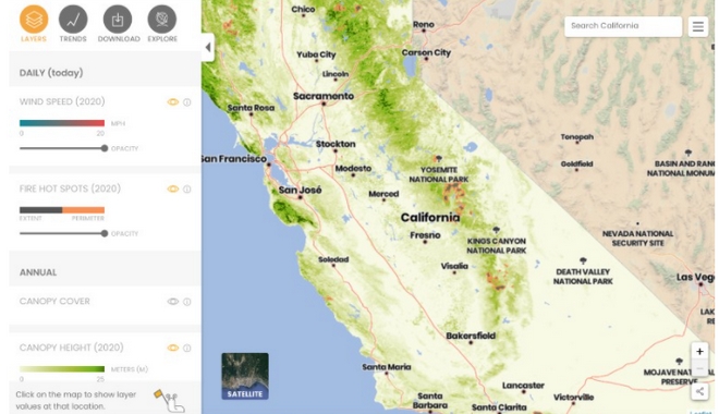 Καλιφόρνια: Startup χαρτογράφησε κάθε δέντρο για την πρόληψη πυρκαγιών